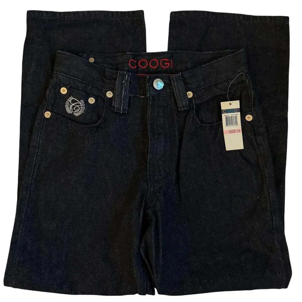 Y2K Coogi Dark Blue, Baggy, Boot Cut Jeans NWT- 10 - Picture 1 of 9
